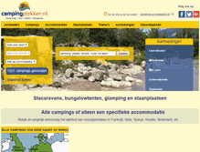 Tablet Screenshot of campingplekken.nl